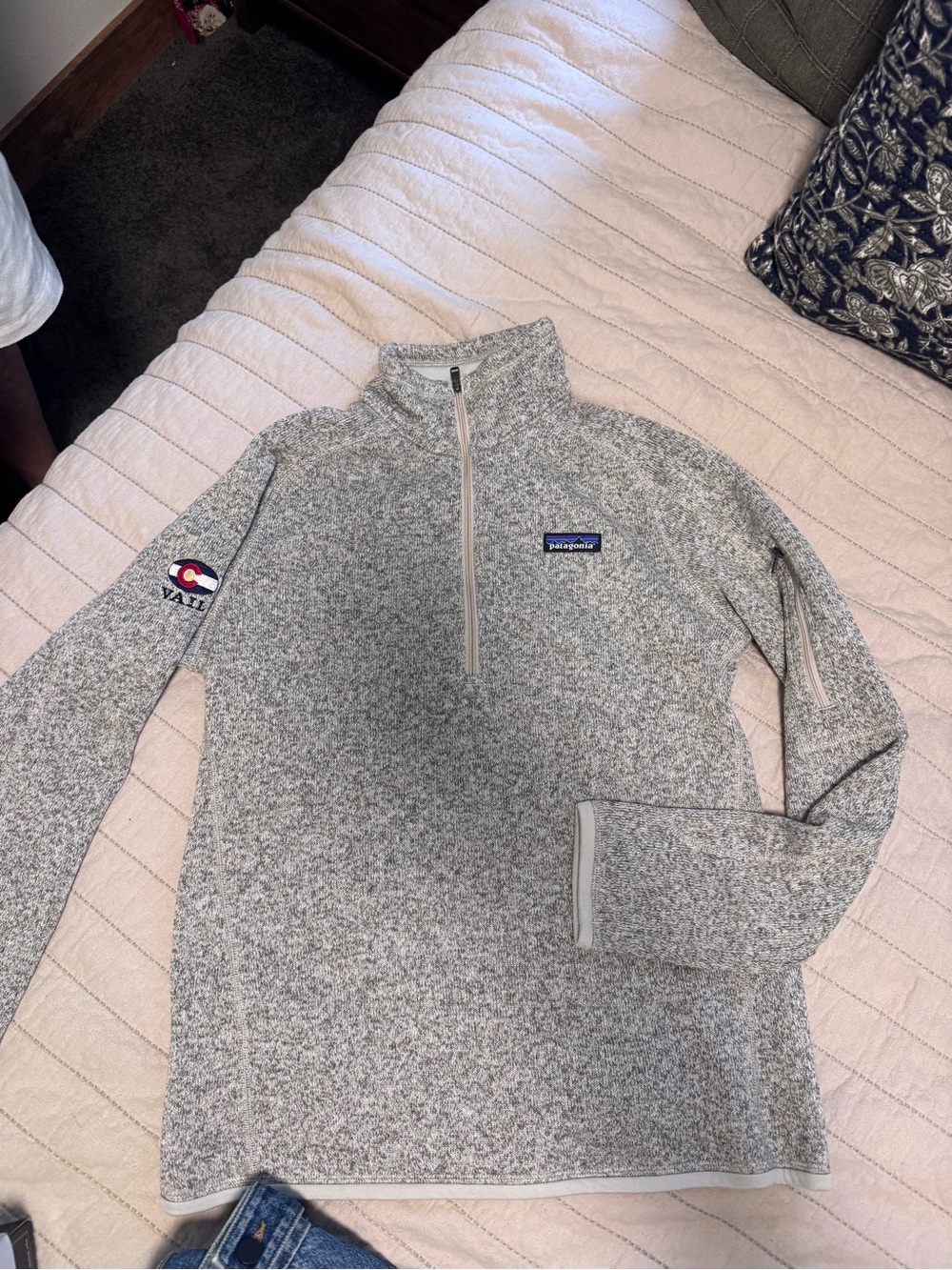 Patagonia vail Heather Gray Quarter-Zip Pullover